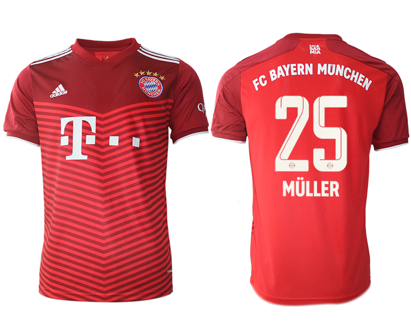 Cheap Men 2021-2022 Club Bayern Munich home aaa version red 25 Soccer Jersey